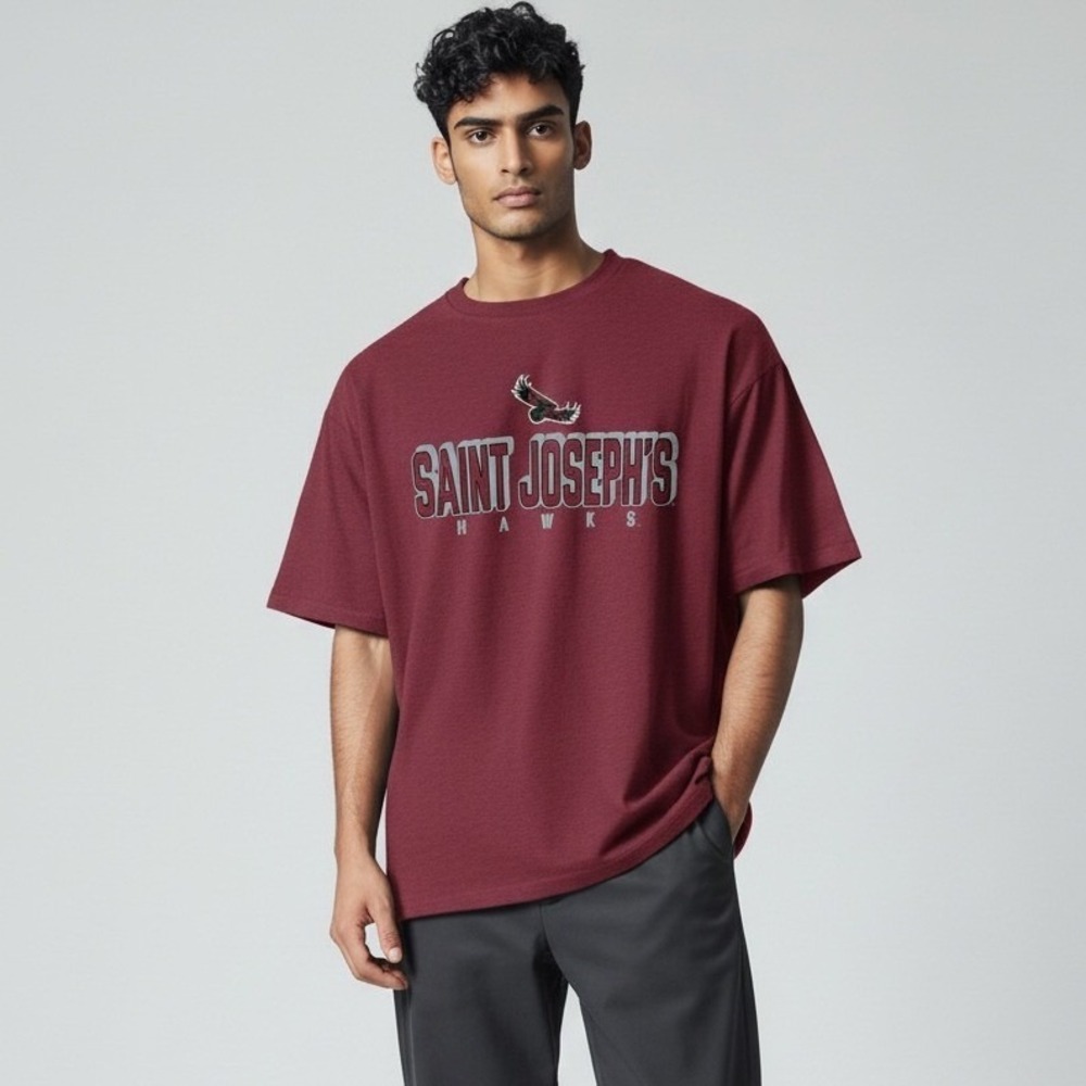 Rivalry Threads Saint‎ Joseph's Hawks Mens T-Shirt Maroon Large NWT